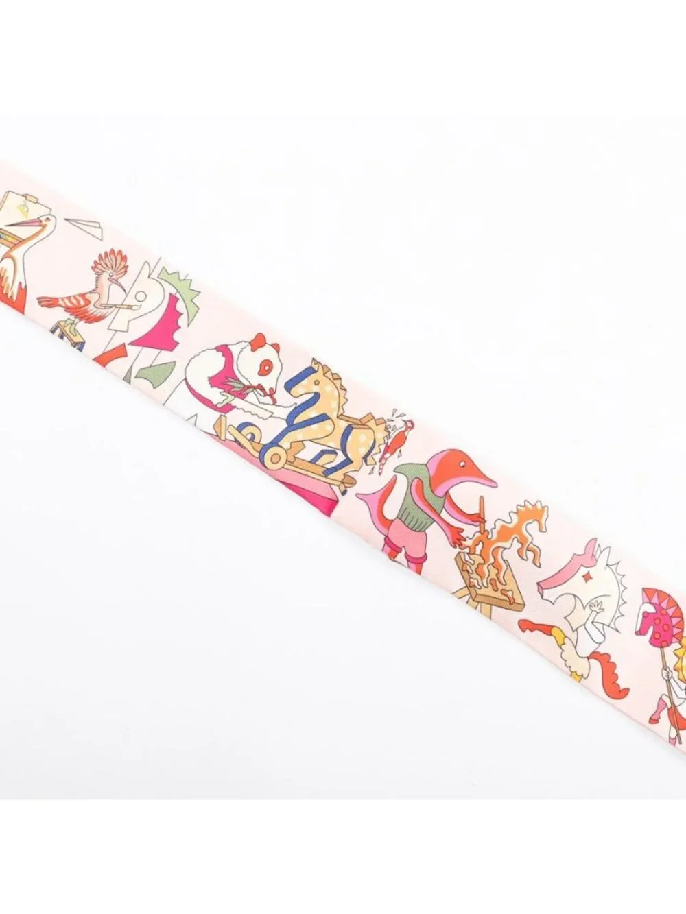 Hermes Scarf Twilly Scarves Pink